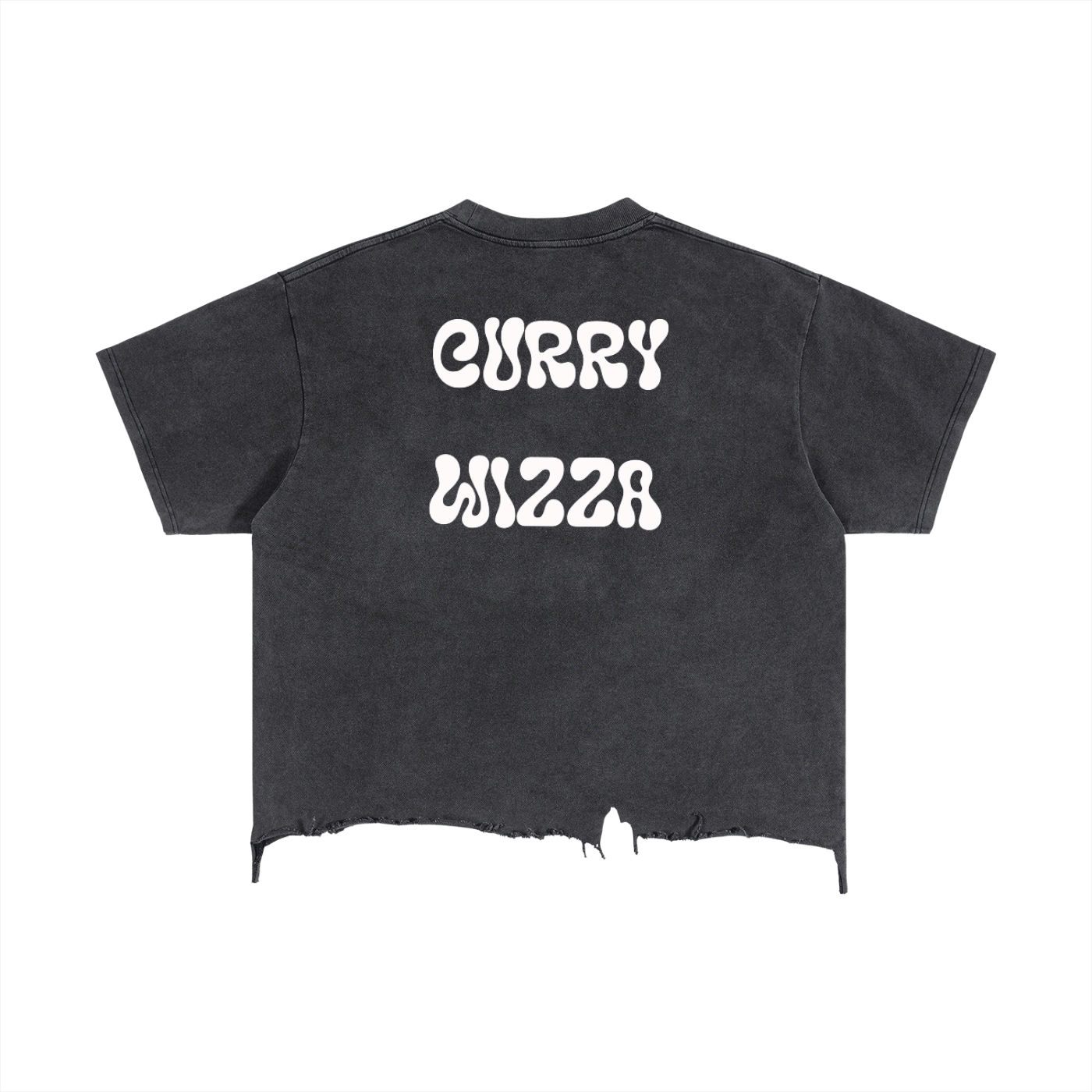CW - Vintage Wash Boxy Distressed Hem T-Shirt
