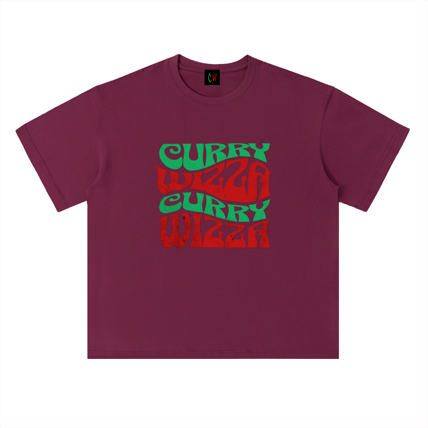 CURRY WIZZA -Heavyweight Drop Shoulder Cotton T-Shirt