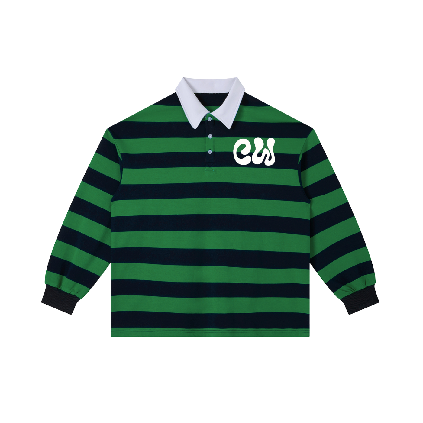 CW - Color Block Stripe Polo Shirt