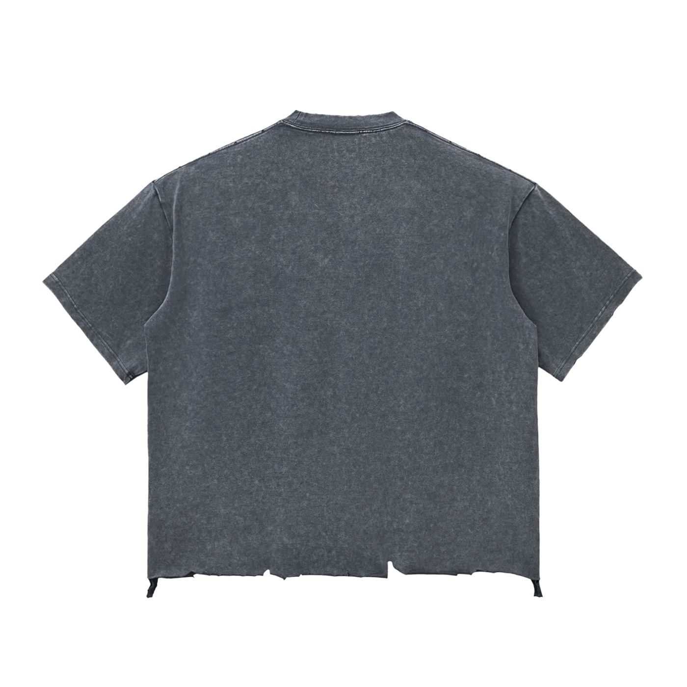 CURRY WIZZA - Snow Wash Raw-Hem Boxy T-shirt