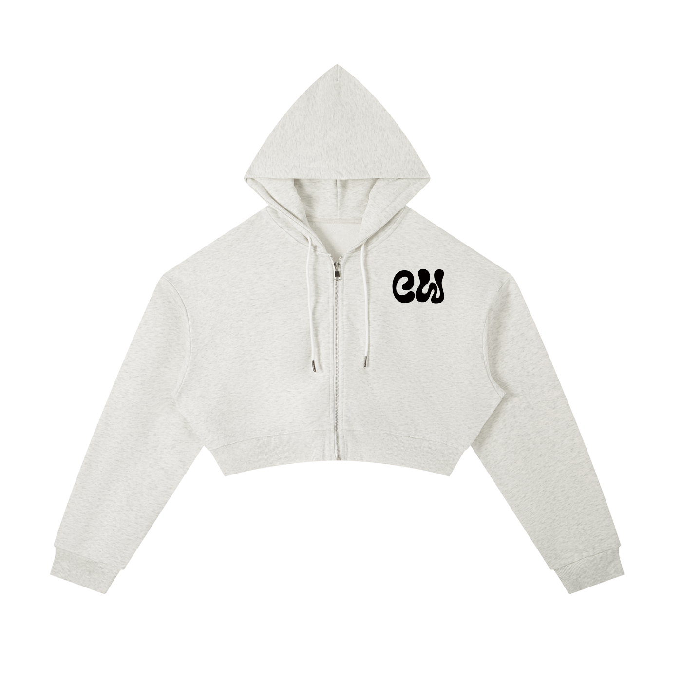 CW for HER - Essential Cropped Zip-Up Hoodie