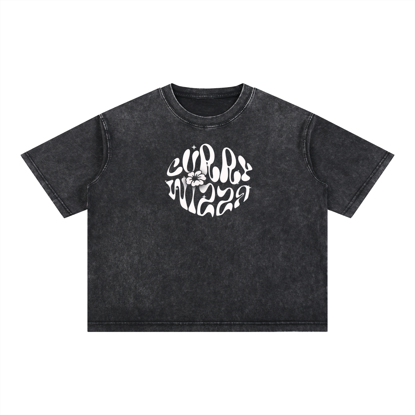 CURRY WIZZA - Mineral Wash Boxy Cotton T-Shirt