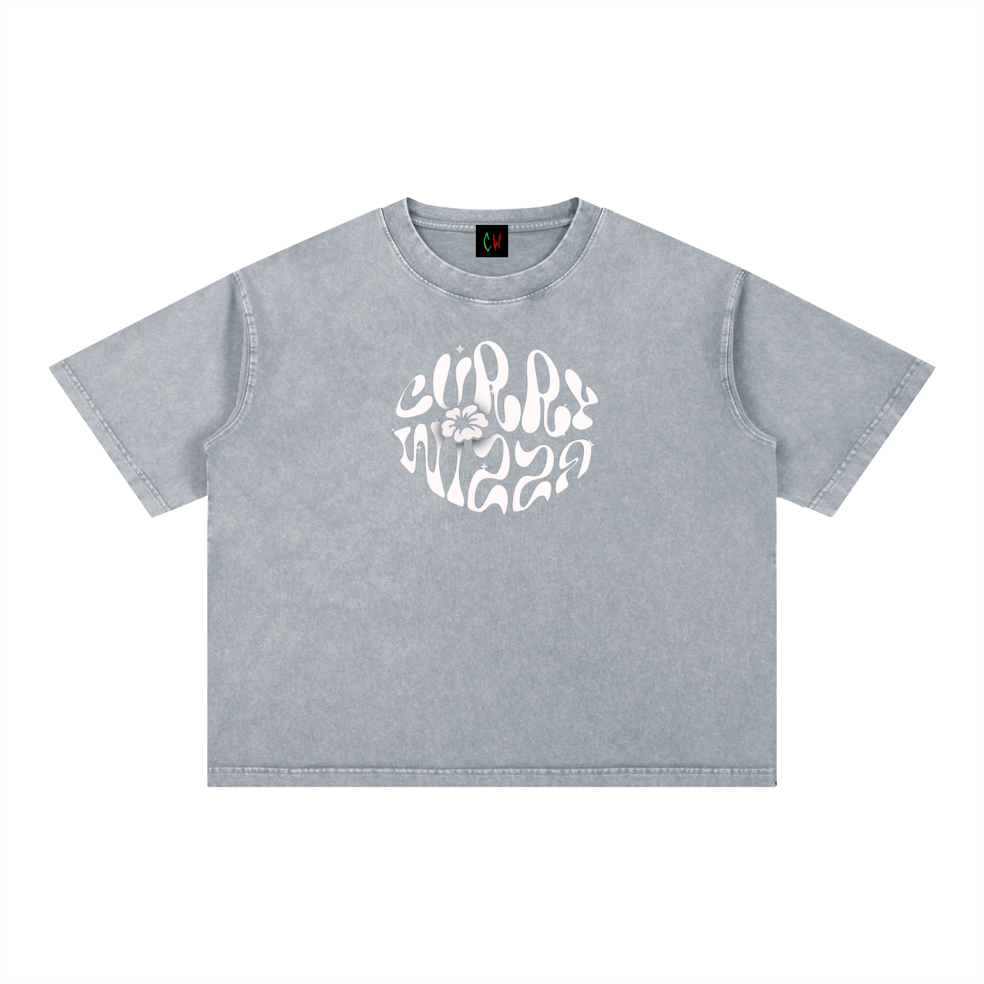 CURRY WIZZA - Mineral Wash Boxy Cotton T-Shirt