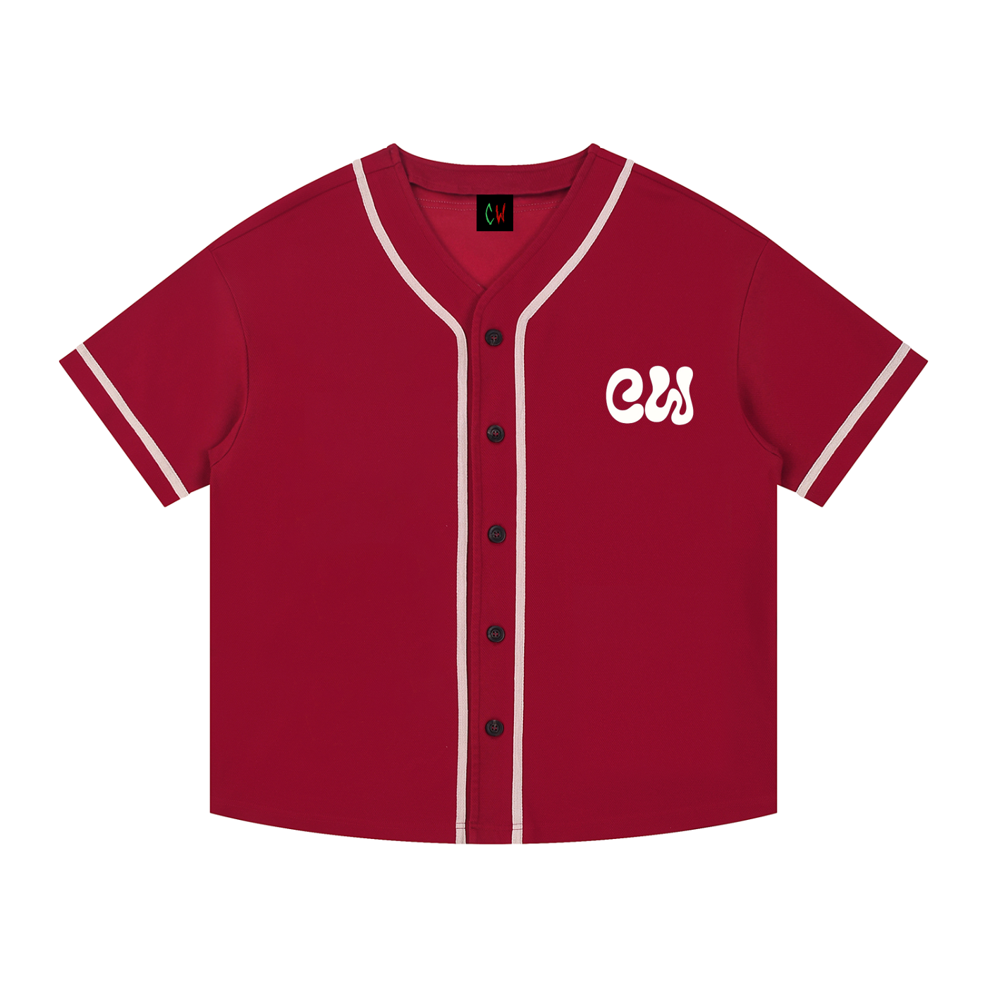 CW - Contrast Piped Button-Up Jersey