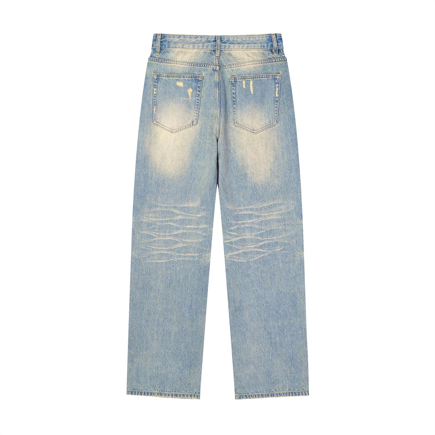 CW - Sun Fade Raw Hem Denim Jeans