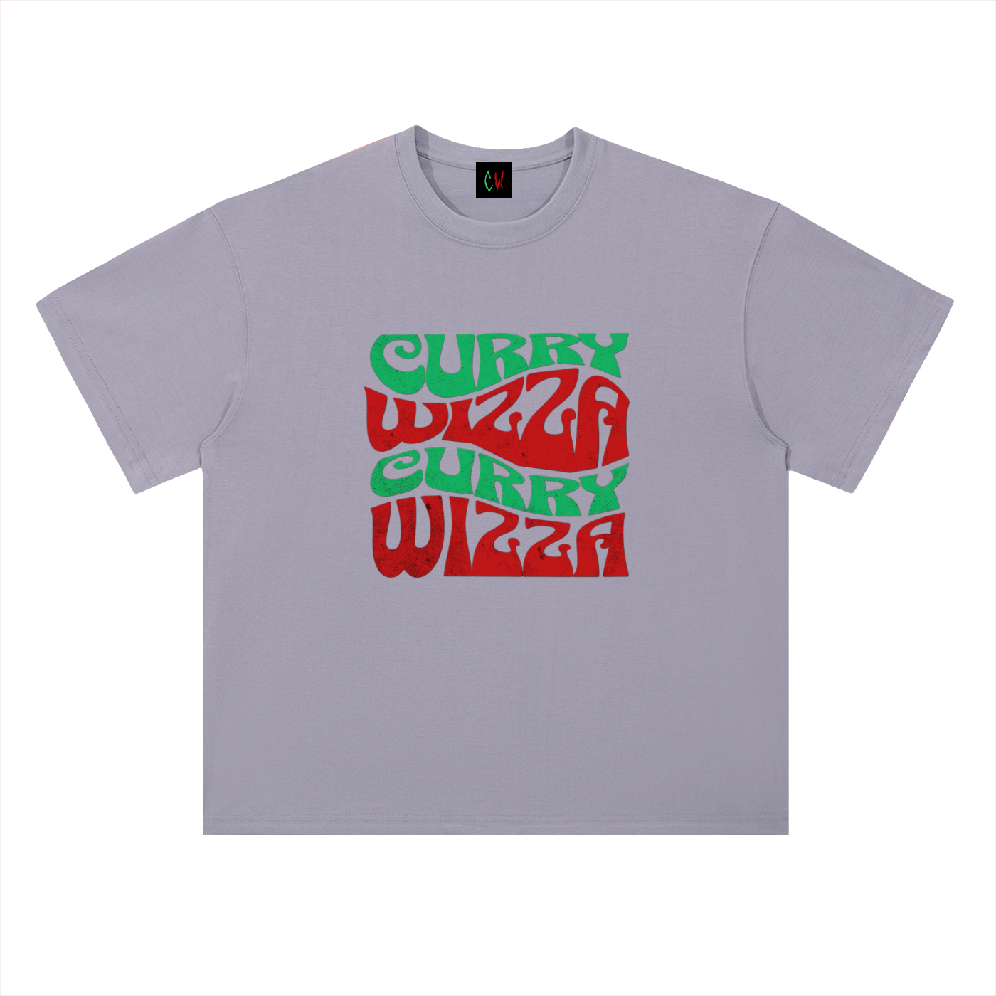CURRY WIZZA -Heavyweight Drop Shoulder Cotton T-Shirt