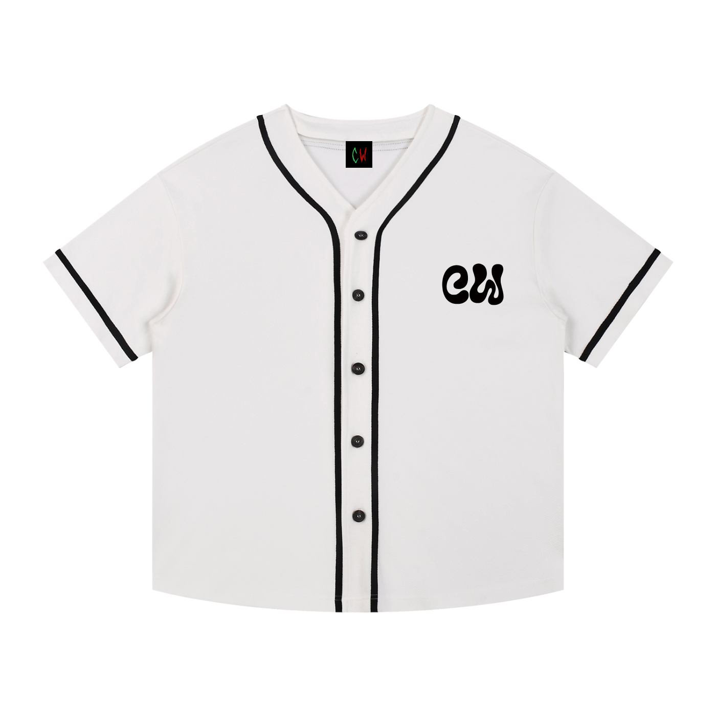 CW - Contrast Piped Button-Up Jersey