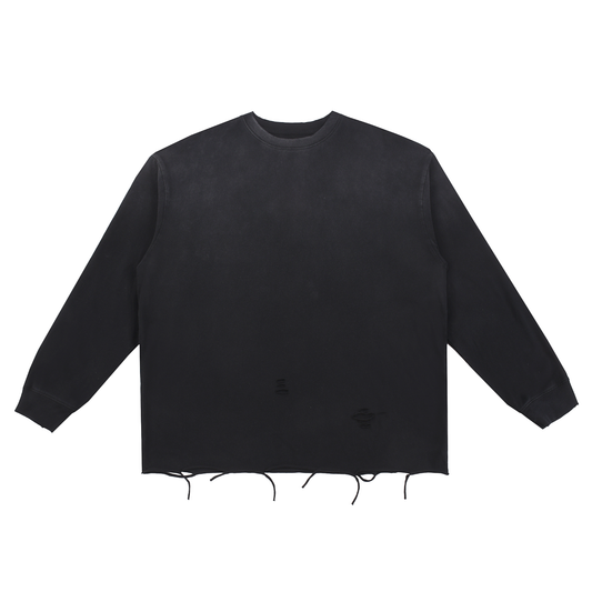 CW - Snow Wash Raw Edge Cotton T-Shirt
