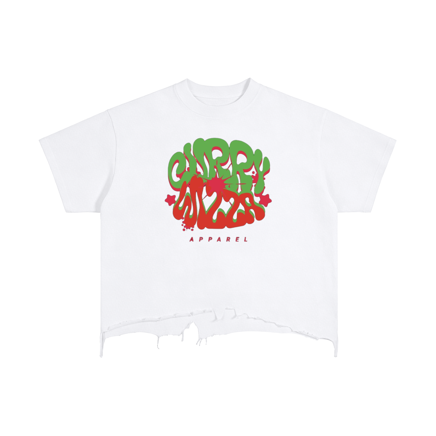 CURRY WIZZA - Vintage Wash Boxy Distressed Hem T-Shirt