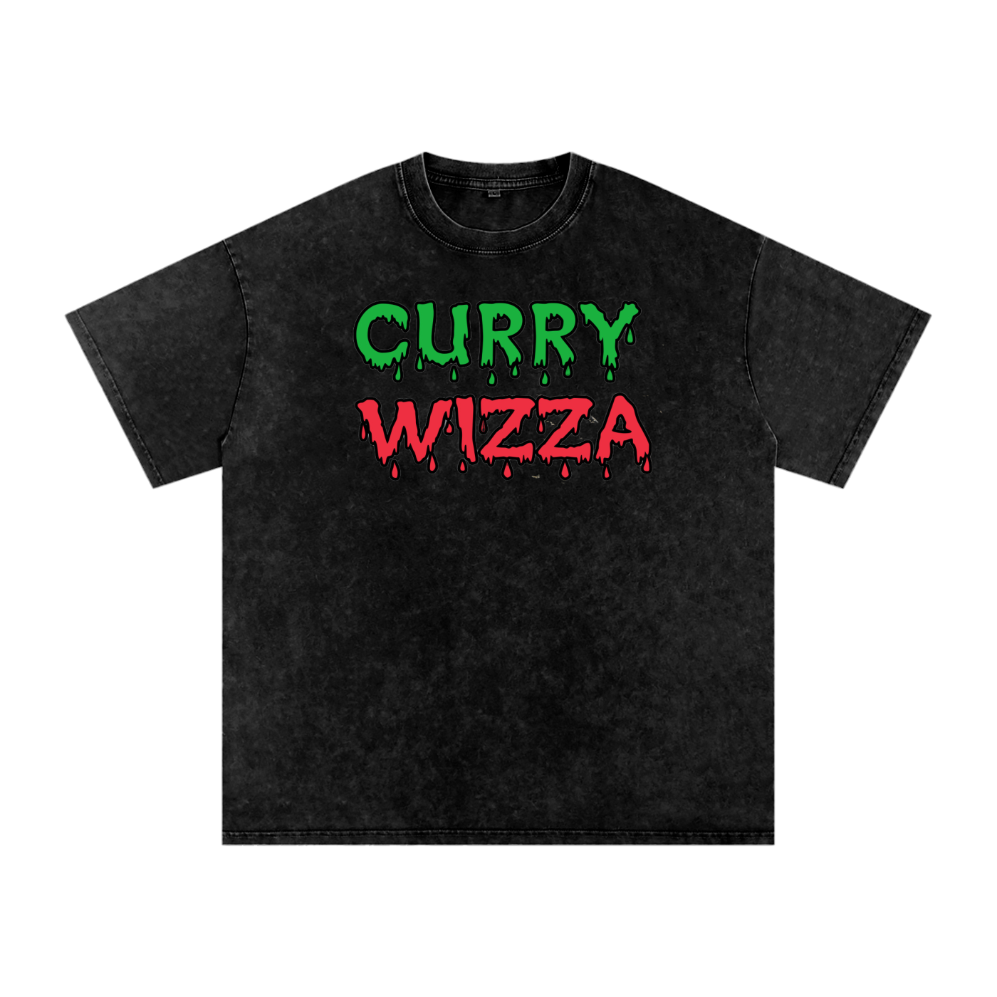 CURRY WIZZA - Snow Washed Oversized Cotton T-Shirt
