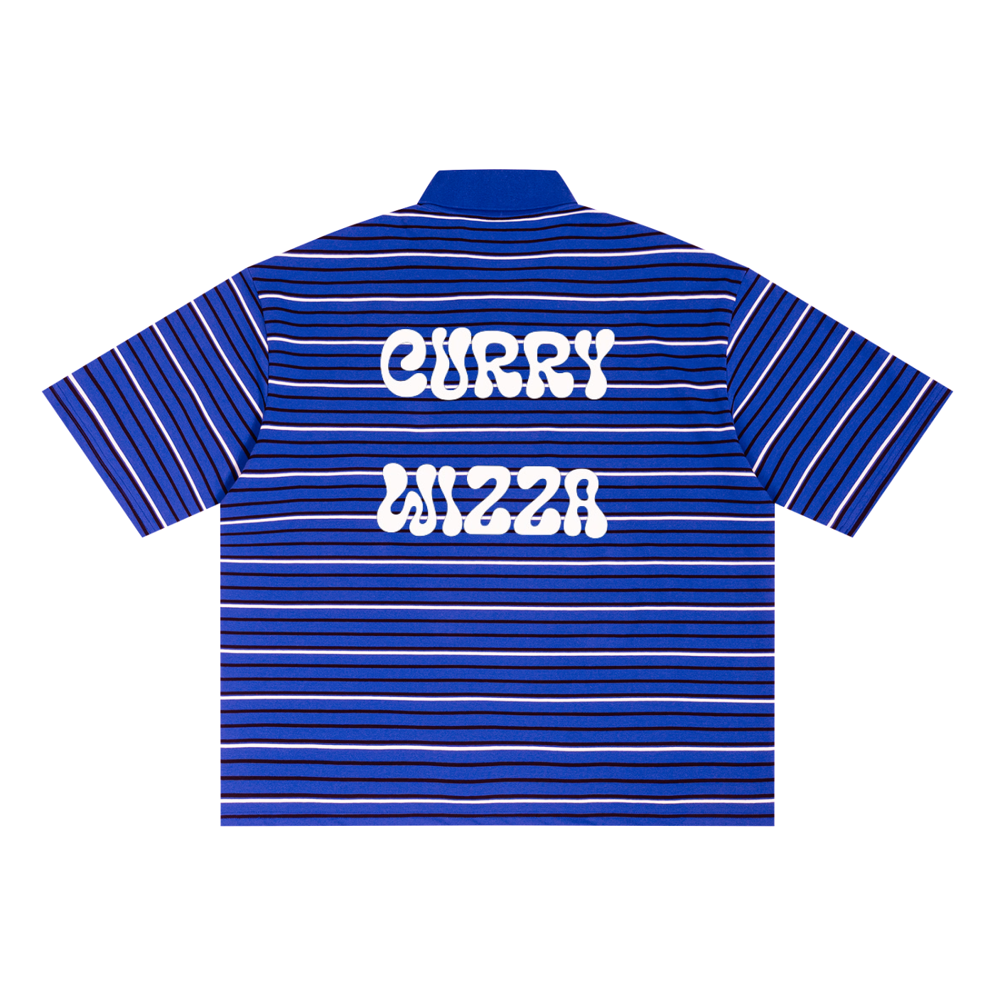 CW - Unisex Striped Boxy Collared Polo Shirt