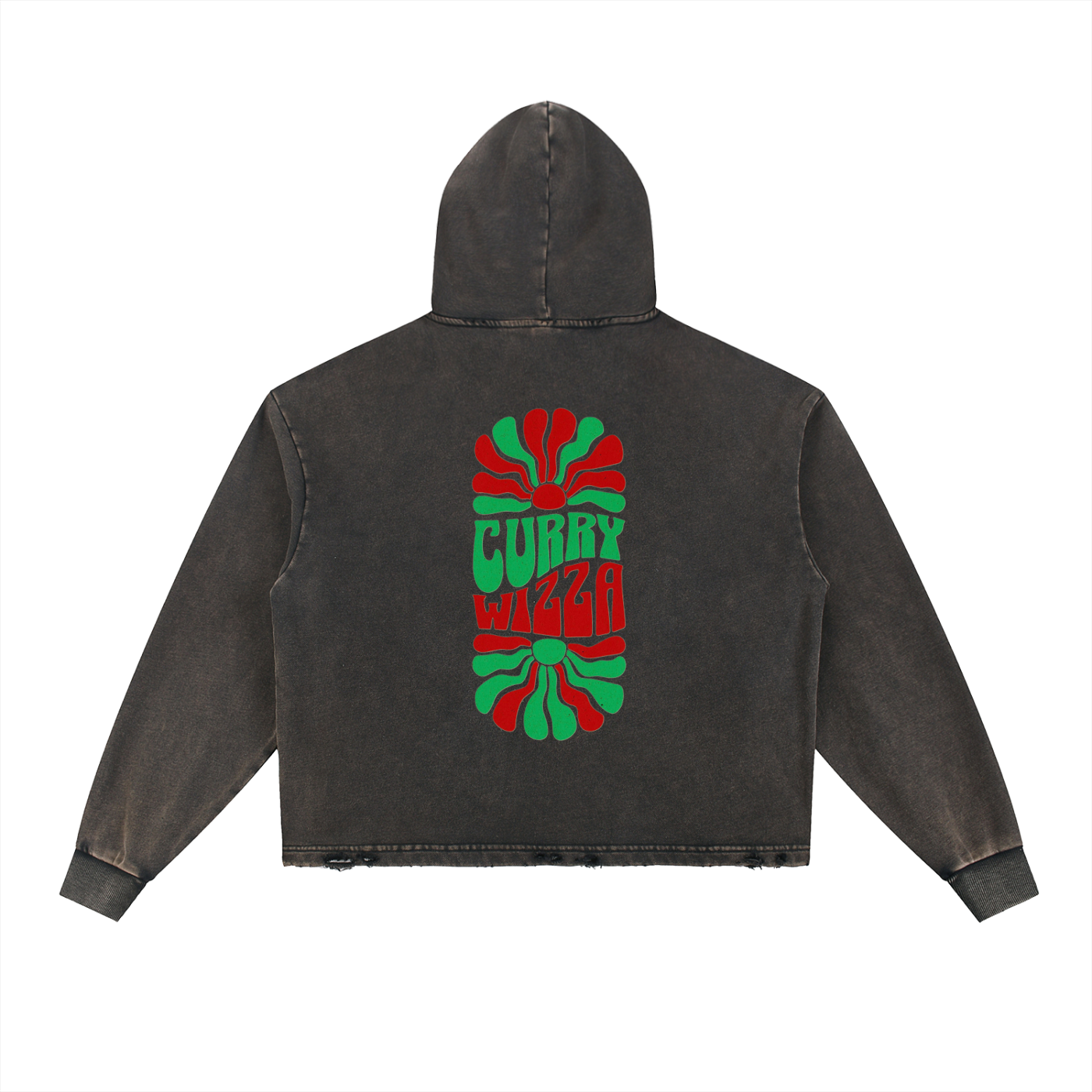CW - Vintage Washed Frayed-Hem Hoodie
