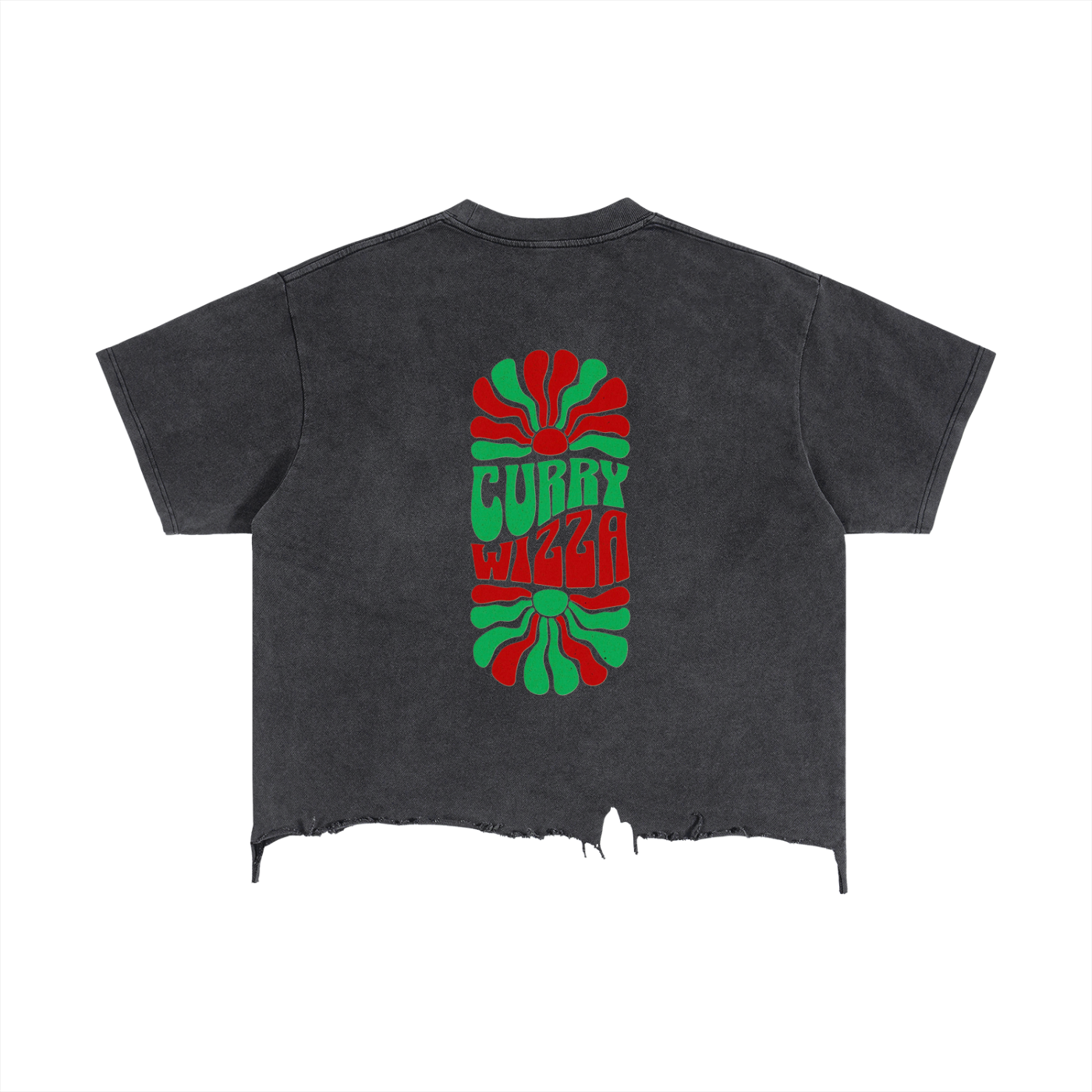 CW - Vintage Wash Boxy Distressed Hem T-Shirt