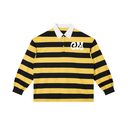 CW - Color Block Stripe Polo Shirt
