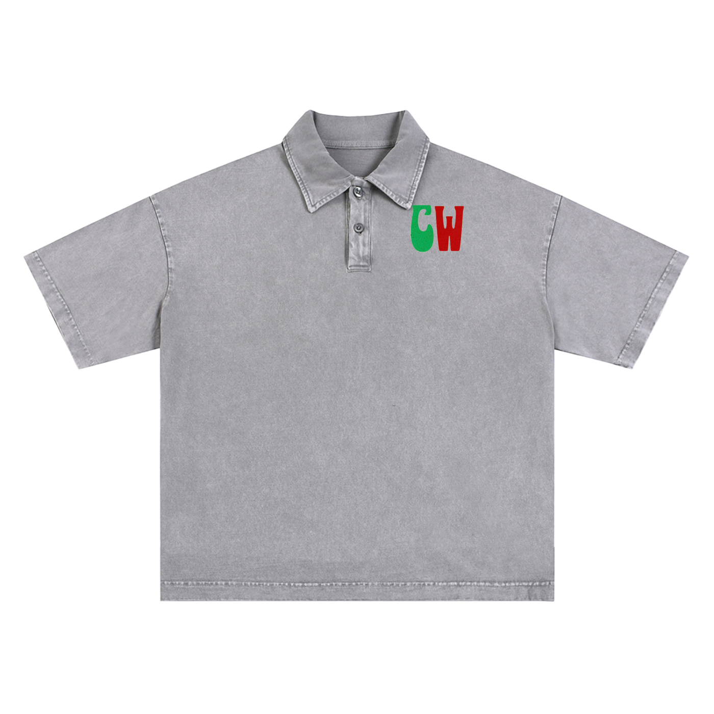 CURRY WIZZA - Heavyweight Snow-Washed Polo T-Shirt