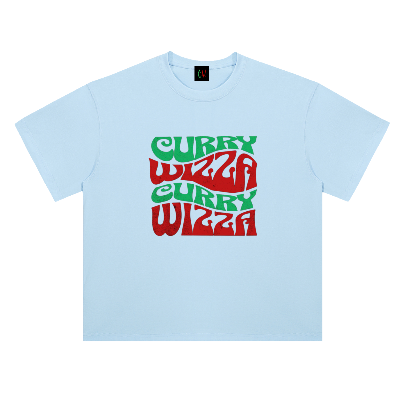 CURRY WIZZA -Heavyweight Drop Shoulder Cotton T-Shirt