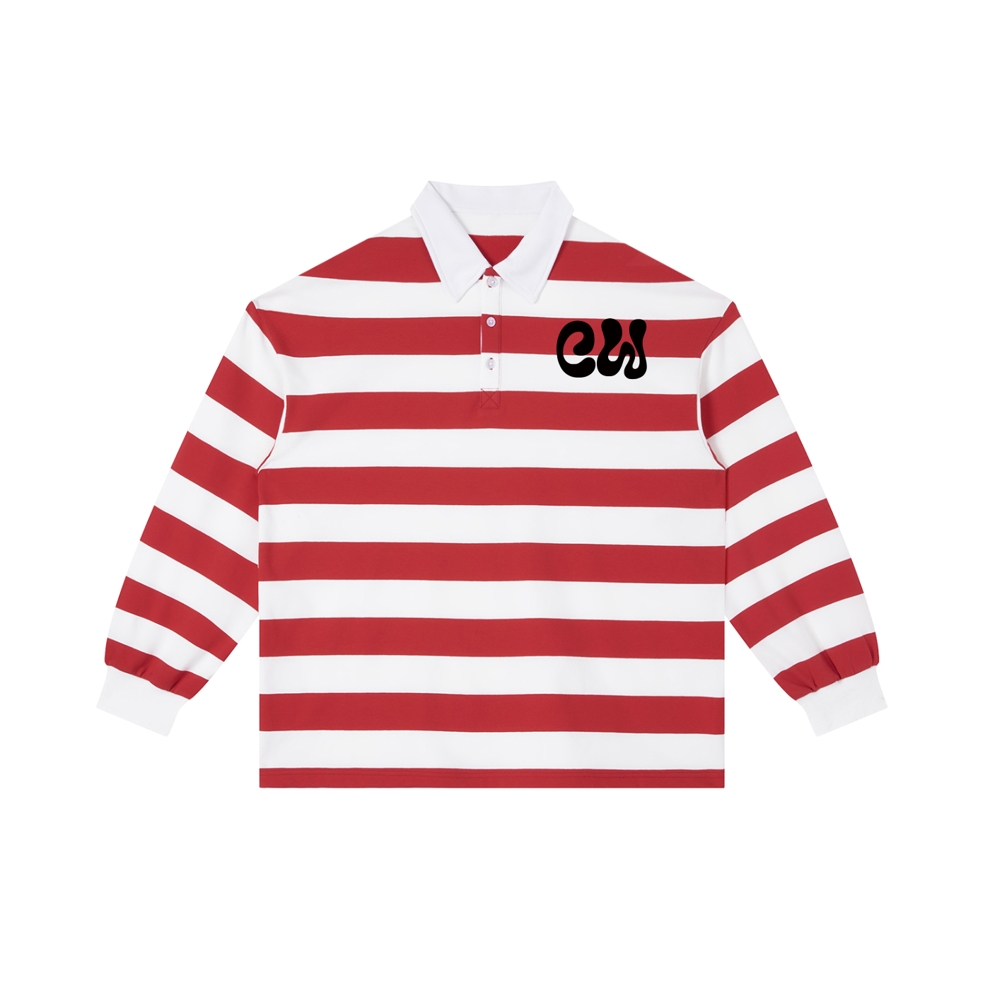 CW - Color Block Stripe Polo Shirt