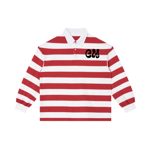 CW - Color Block Stripe Polo Shirt