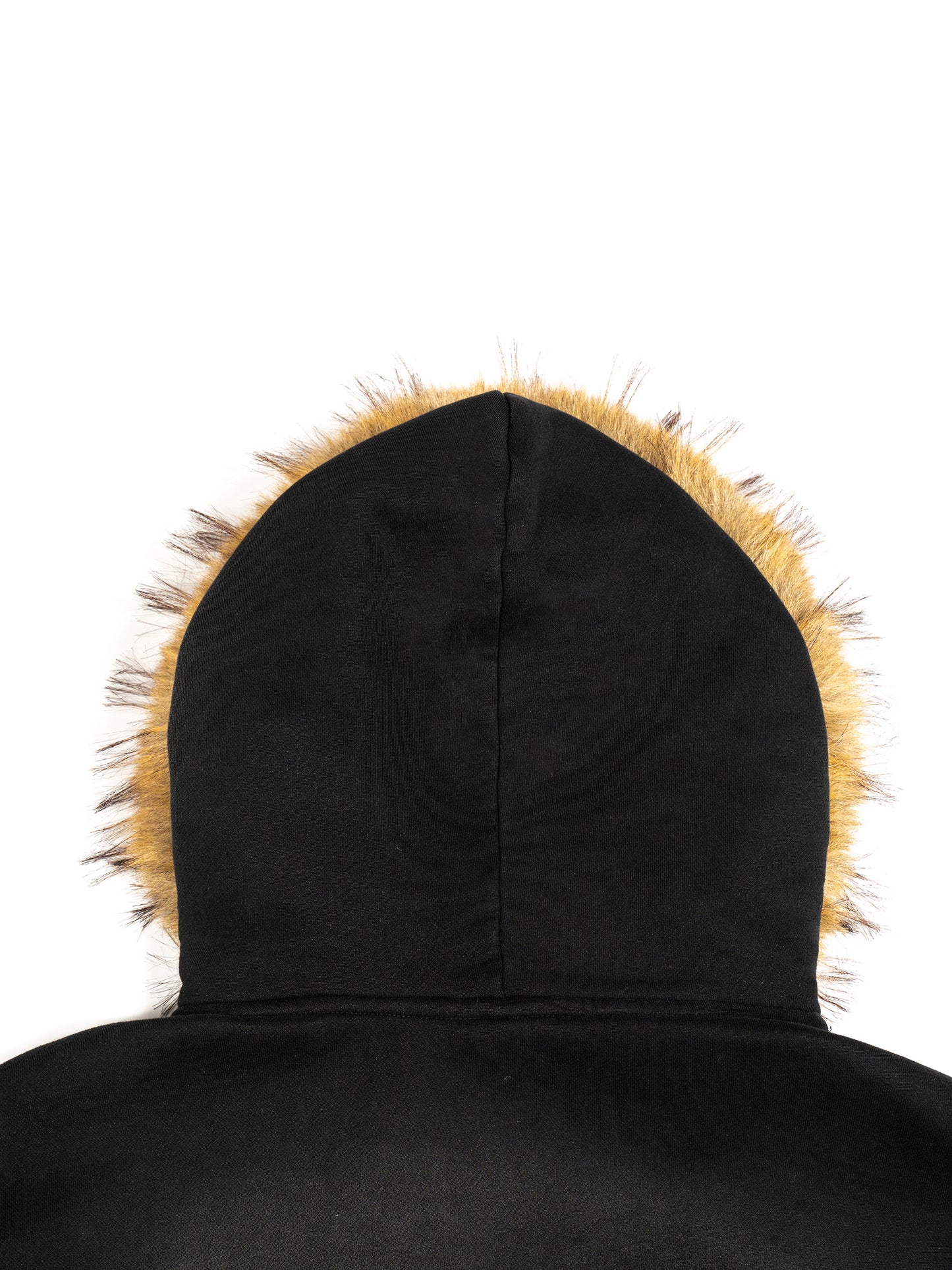 CW - Sun Fade Boxy Detachable Fur Hoodie