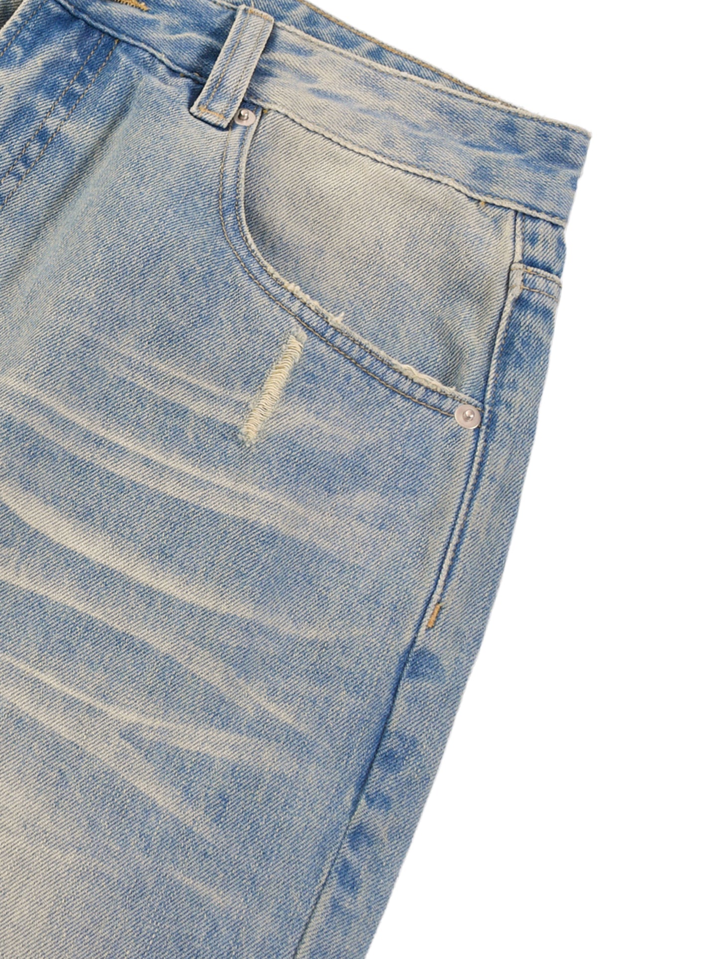 CW - Sun Fade Raw Hem Denim Jeans