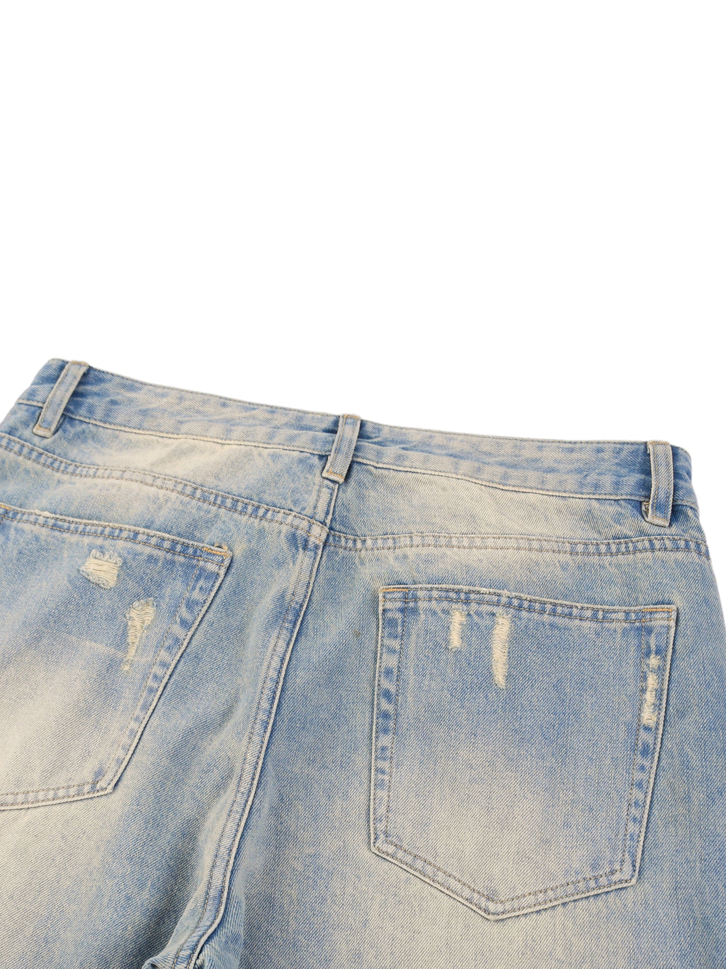 CW - Sun Fade Raw Hem Denim Jeans