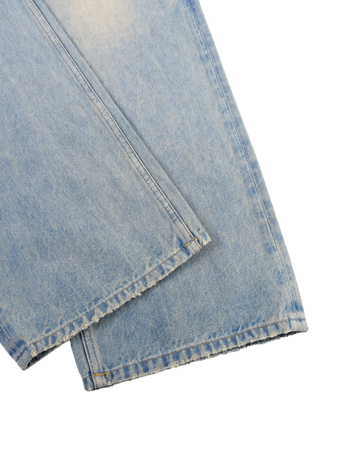 CW - Sun Fade Raw Hem Denim Jeans