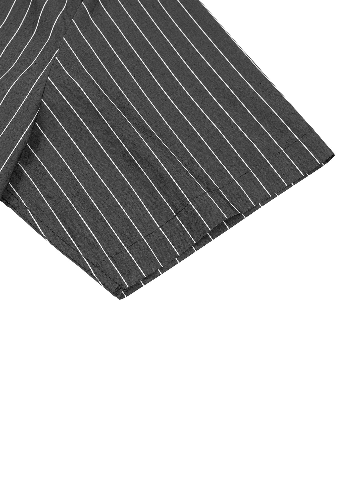 CW - Unisex Striped Boxy Button-Up Shirt